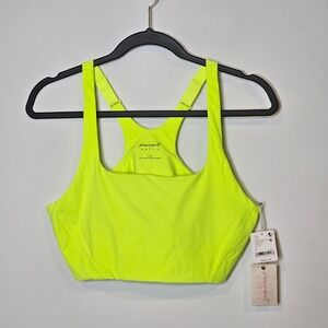 FP Movement x Hatch Highlighter Yellow Sports‎ Bra Activewear Top Large